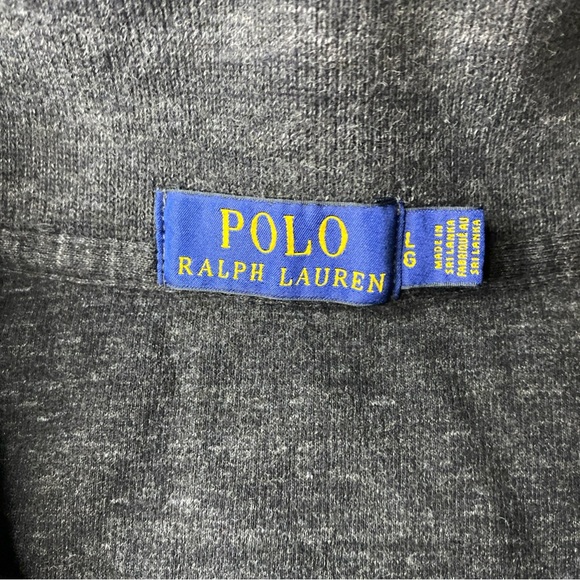 Polo Ralph Lauren Men’s Quarter Zip Pullover Blue Size L Classic Style - Picture 2 of 5